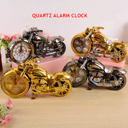 3pcs Creative Motorcycle Shape Quartz Clock Alarm Clock Time Keeper Desktop Decor,YY7729